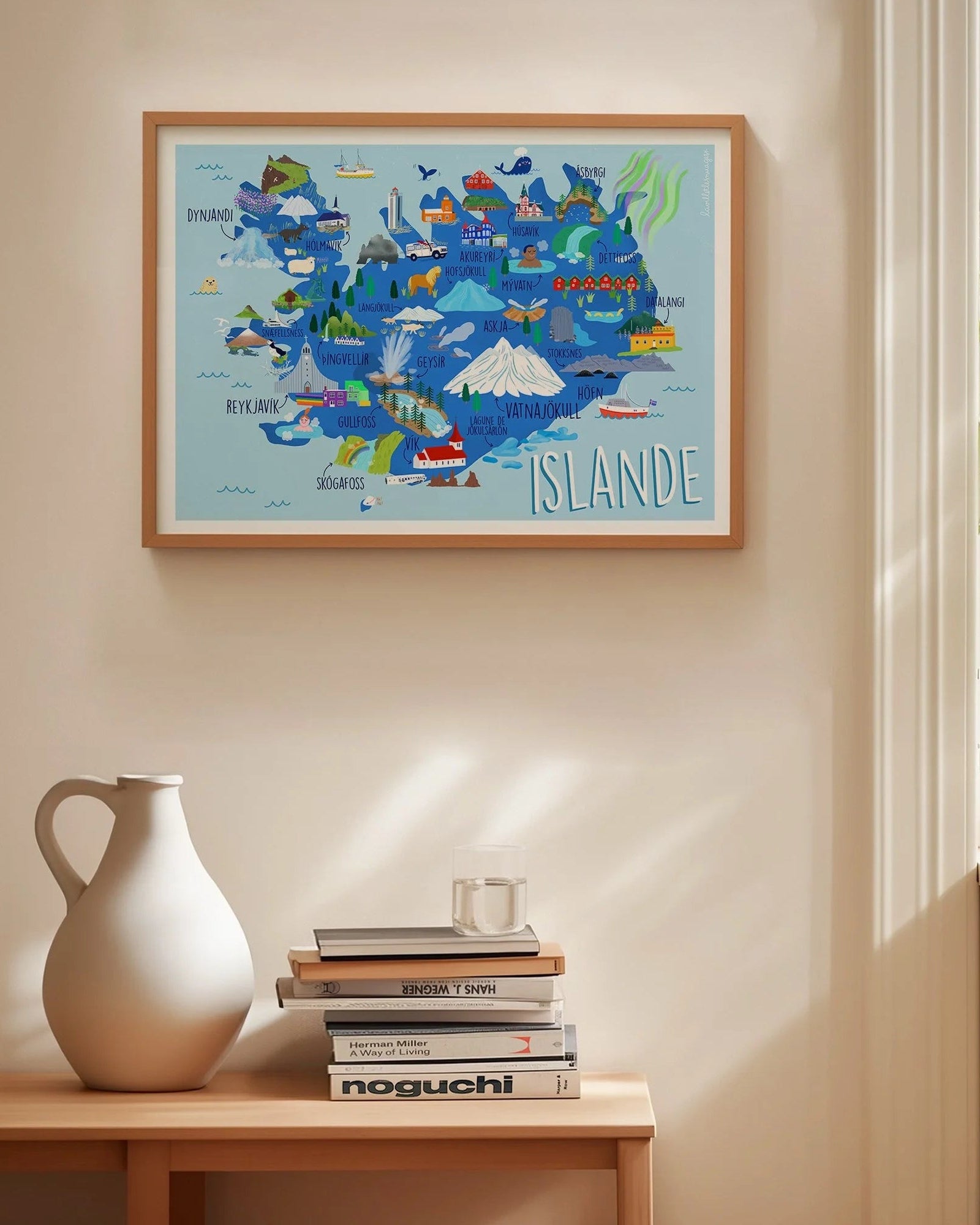 Carte de l'islande