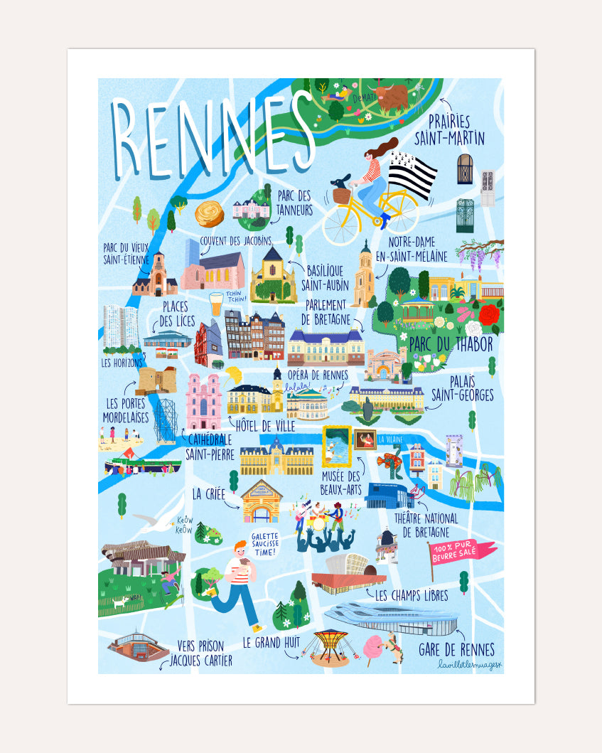 Carte de Rennes