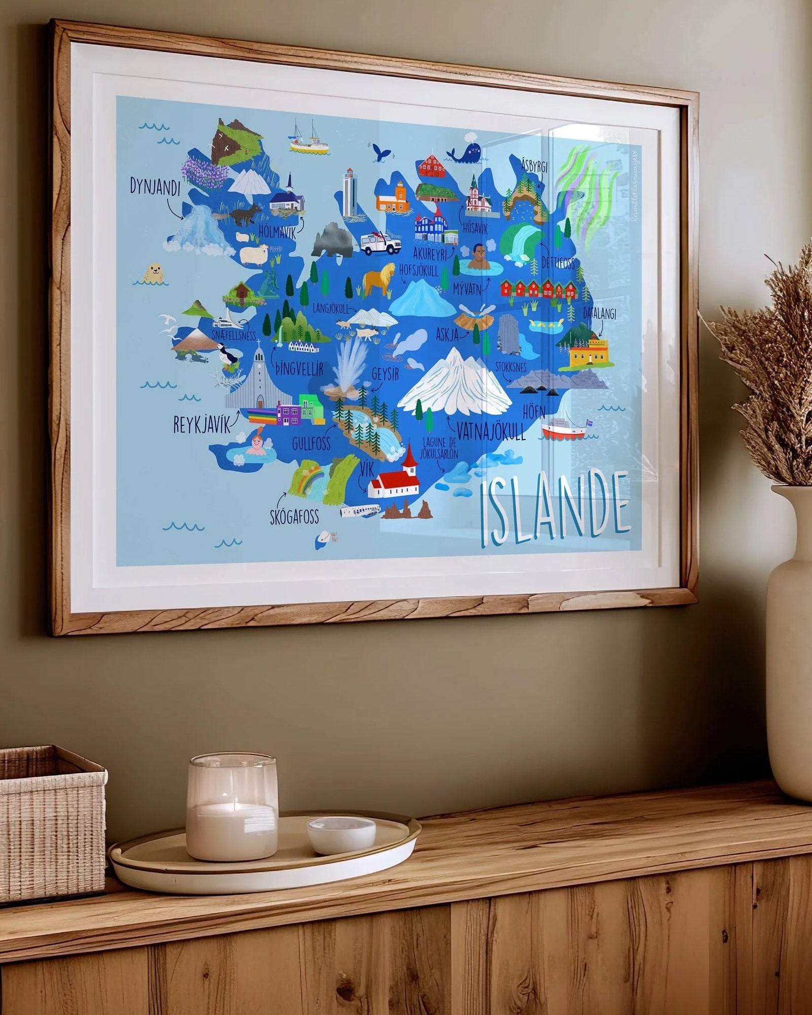 Carte de l'Islande