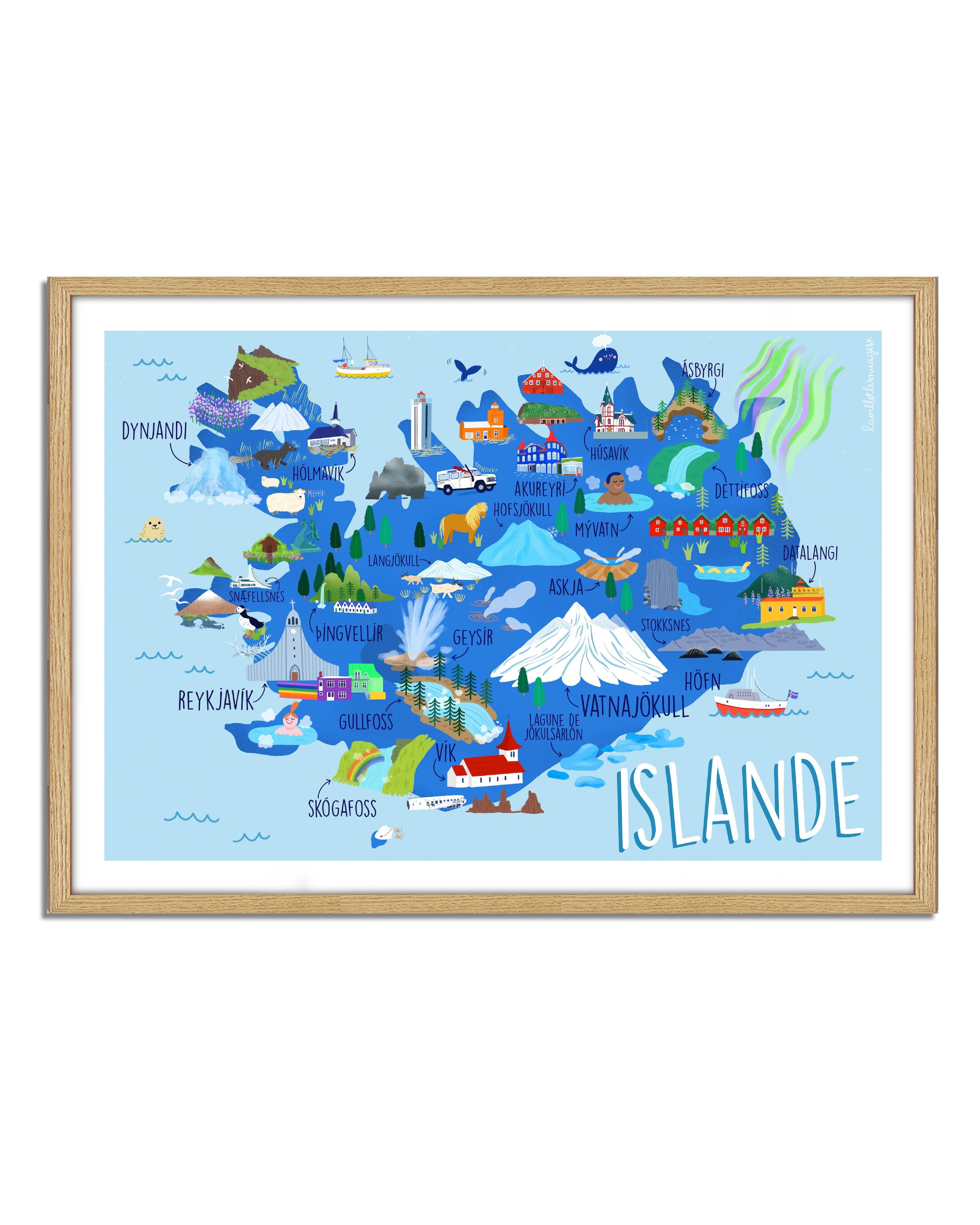 Carte de l'islande