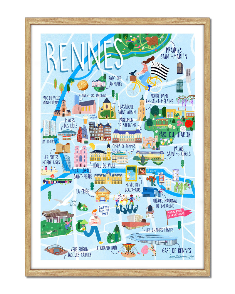 Carte de Rennes